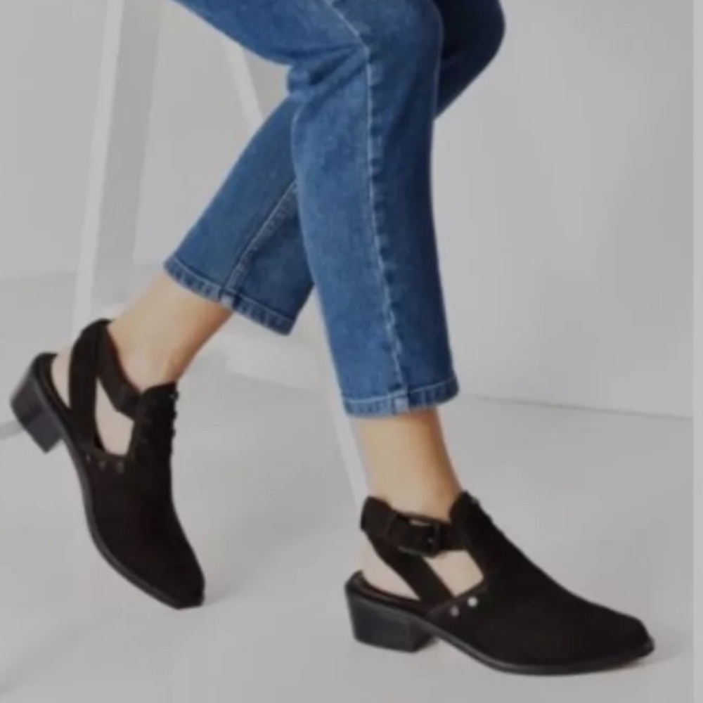 M4D3 ALEXA CUTOUT BOOTIE size 9 cowboy black Stylish‎ Black Women's Slingback